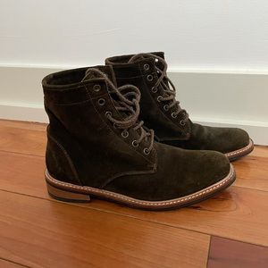 Nisolo Dark Green Suede Amelia Boot